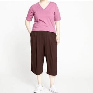Universal Standard Casual Culottes in Brulee Cropped Pull On Pants Womens Medium